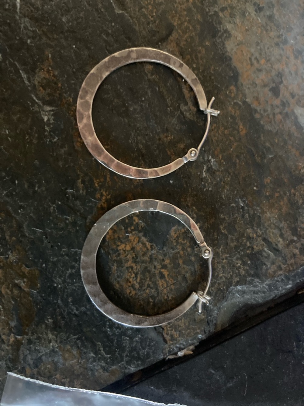 Silpada Silver Full Circle Textured Hoop Earrings